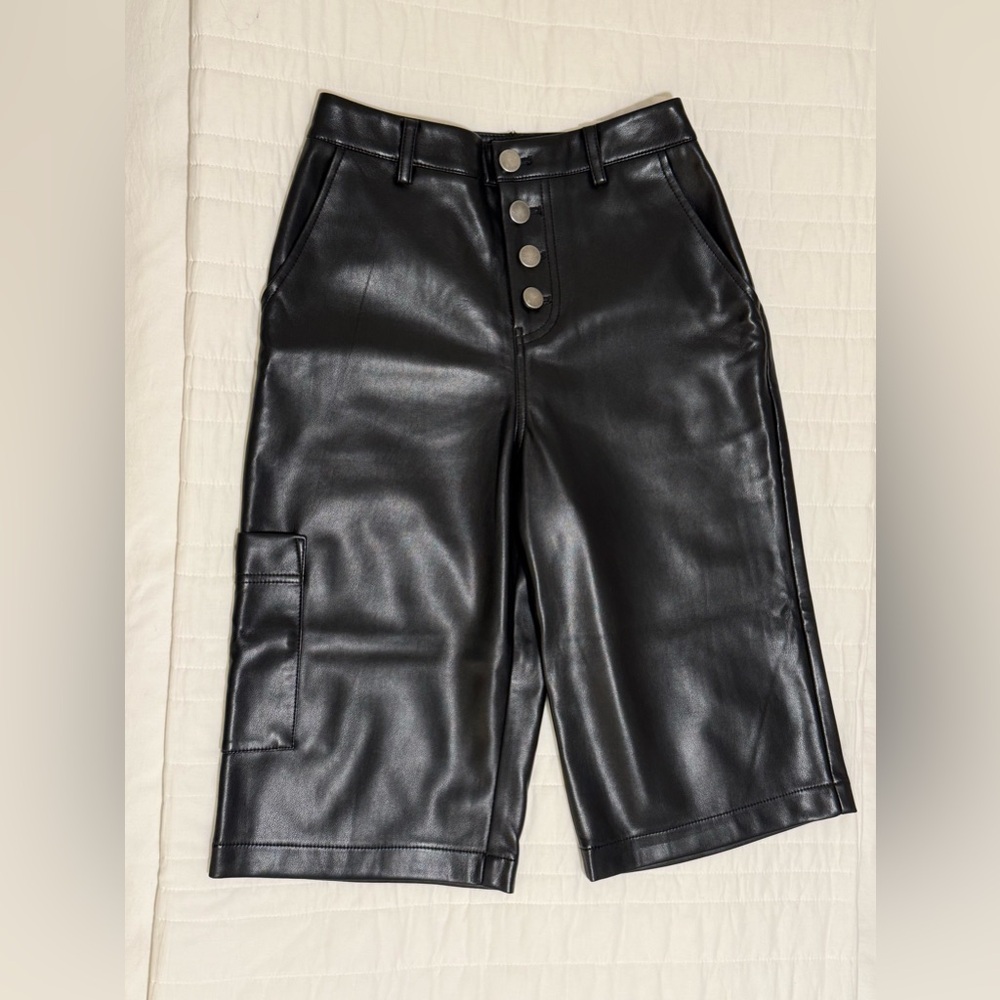 Avec Les Filles Faux Leather Shorts